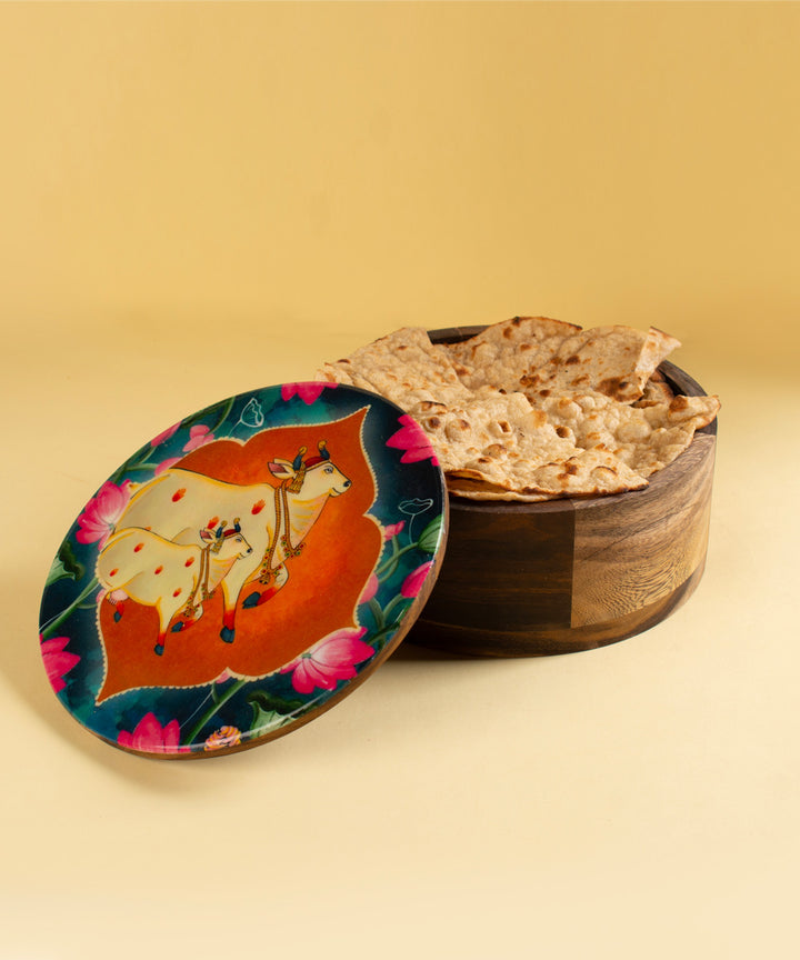 Wooden round multipurpose box