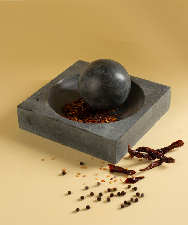 Marble mortar and pestle