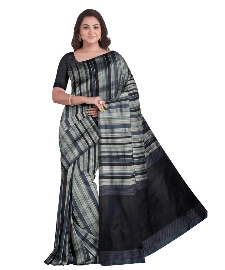 Multicolor silk handwoven batik print saree