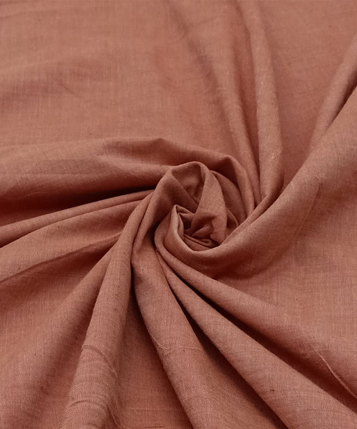 Madder white cotton handwoven natural dyed fabric