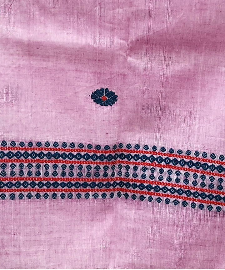 Pink red handloom cotton assam stole