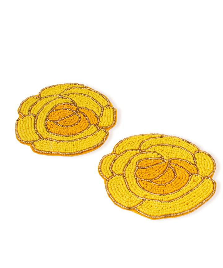 Hand beaded coaster