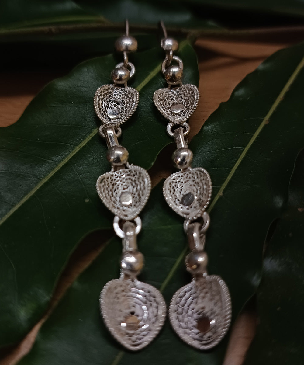 Silver filigree crafted pure silver earring
