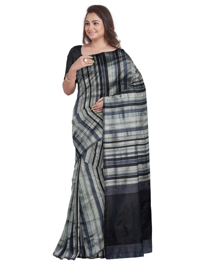 Multicolor silk handwoven batik print saree