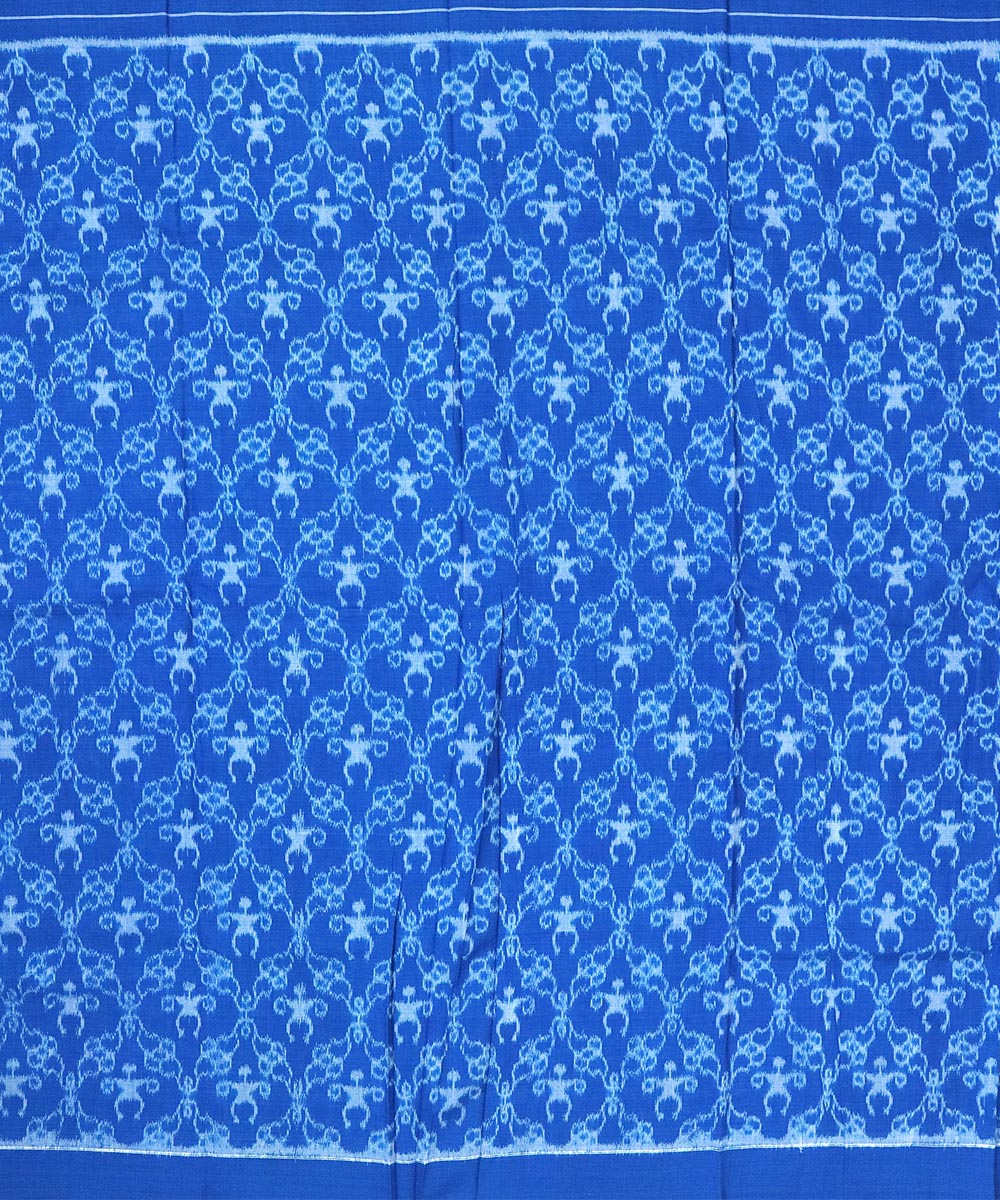 Red blue handwoven sambalpuri cotton dress material