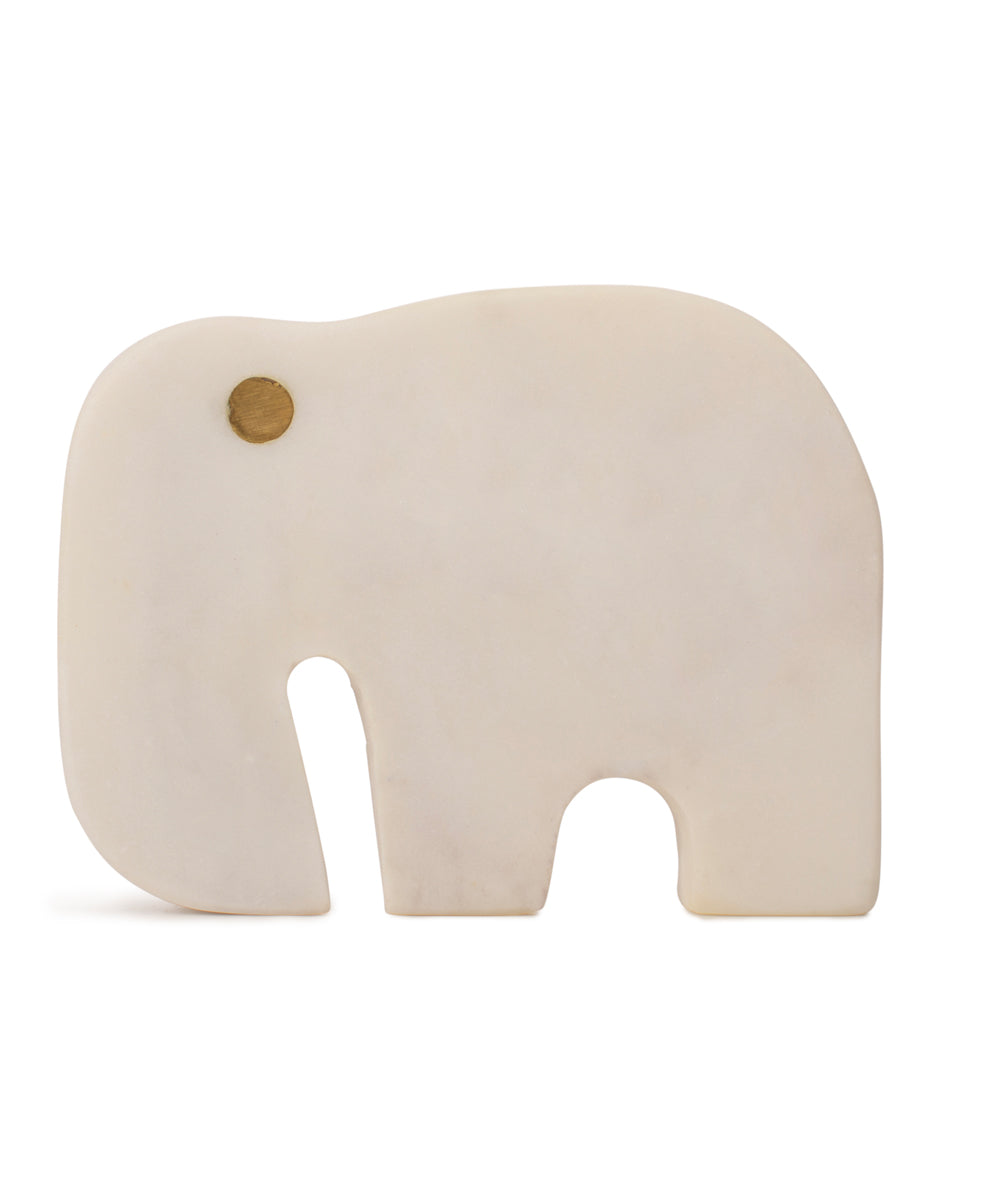 Elephant shaped marble coaster