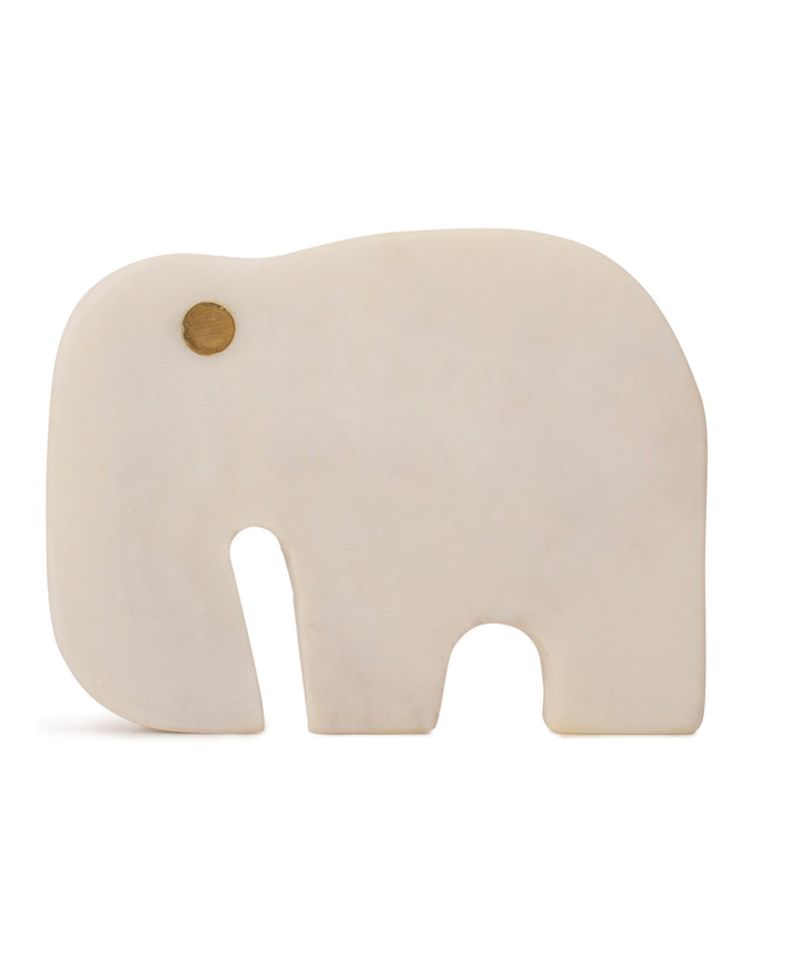 Elephant shaped marble coaster