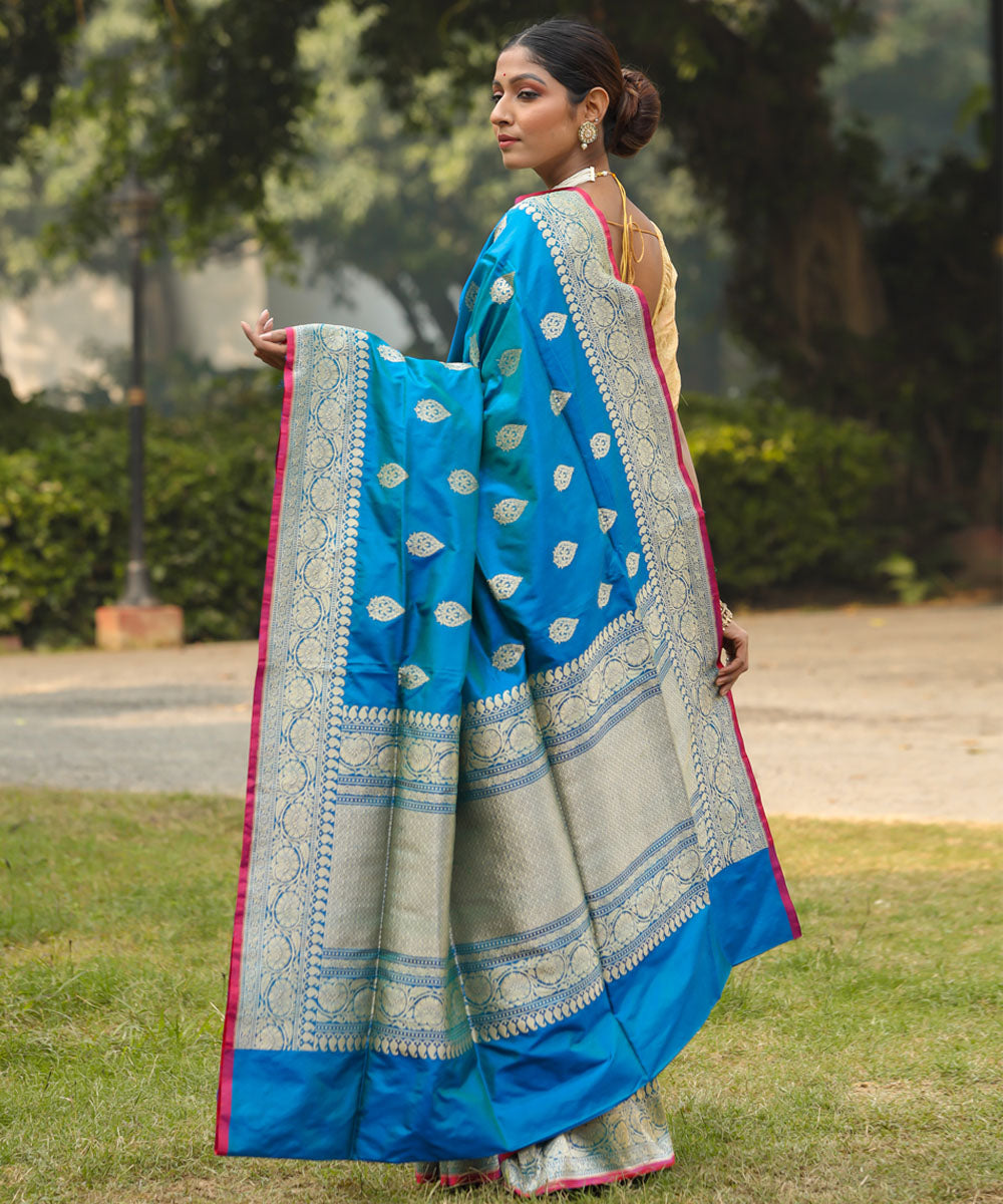 Morkanthi silk handwoven banarasi saree