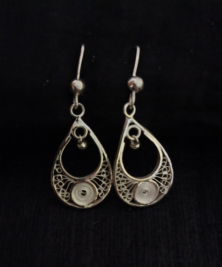 Silver filigree handcrafted pure silver earring fom odisha