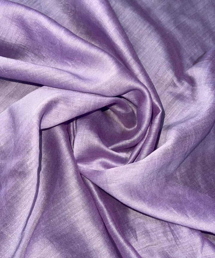 Lavender hand embroidered chanderi silk saree