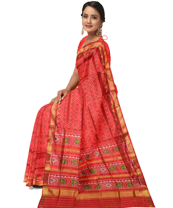 Red handloom patola silk saree