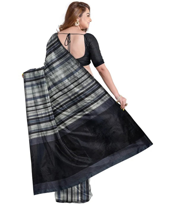 Multicolor silk handwoven batik print saree