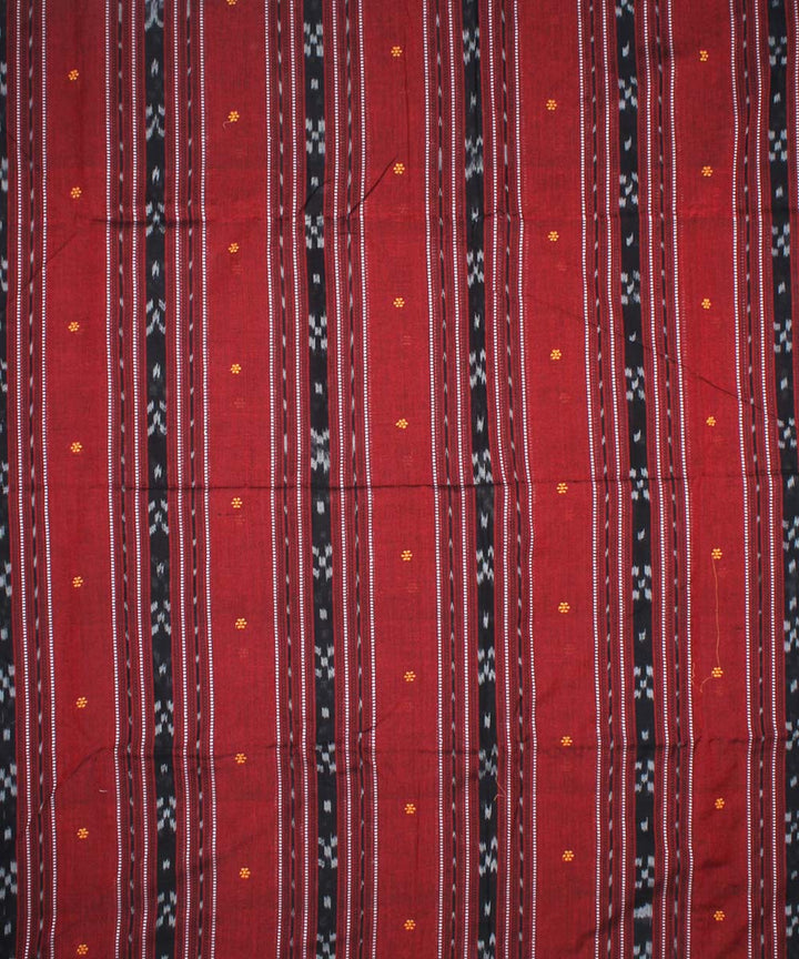 Maroon handloom nuapatna cotton fabric