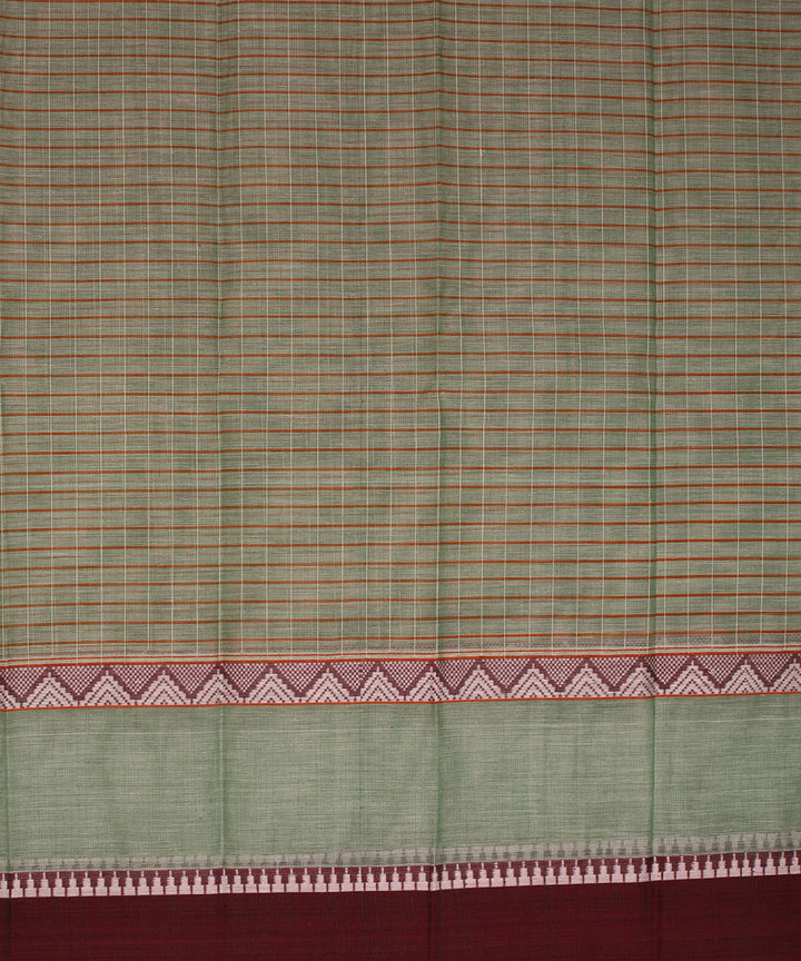 Grey handwoven cotton narayanapet saree