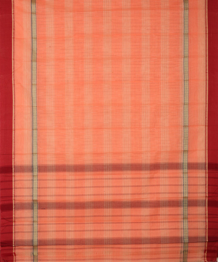 Pink handwoven narayanapet cotton saree