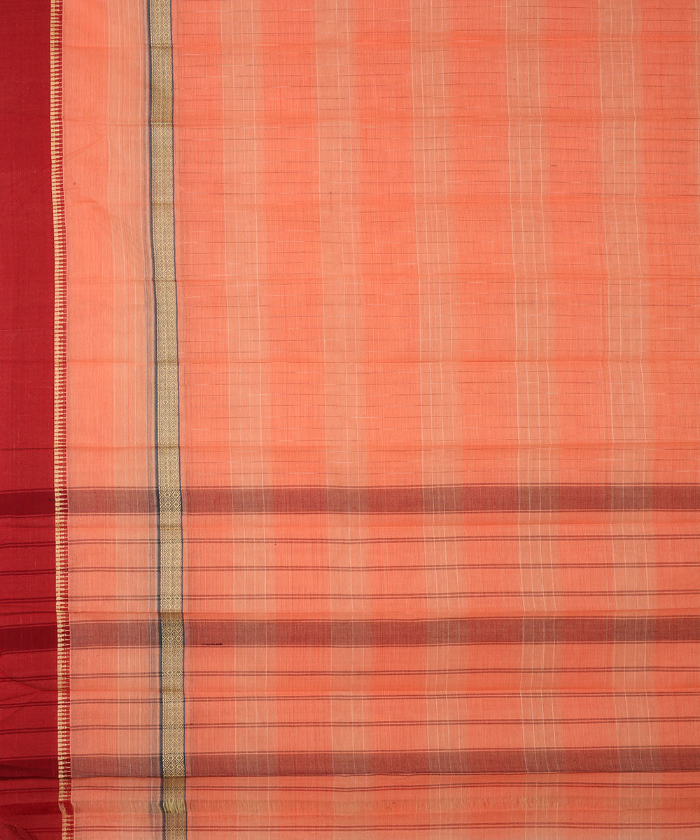 Pink handwoven narayanapet cotton saree