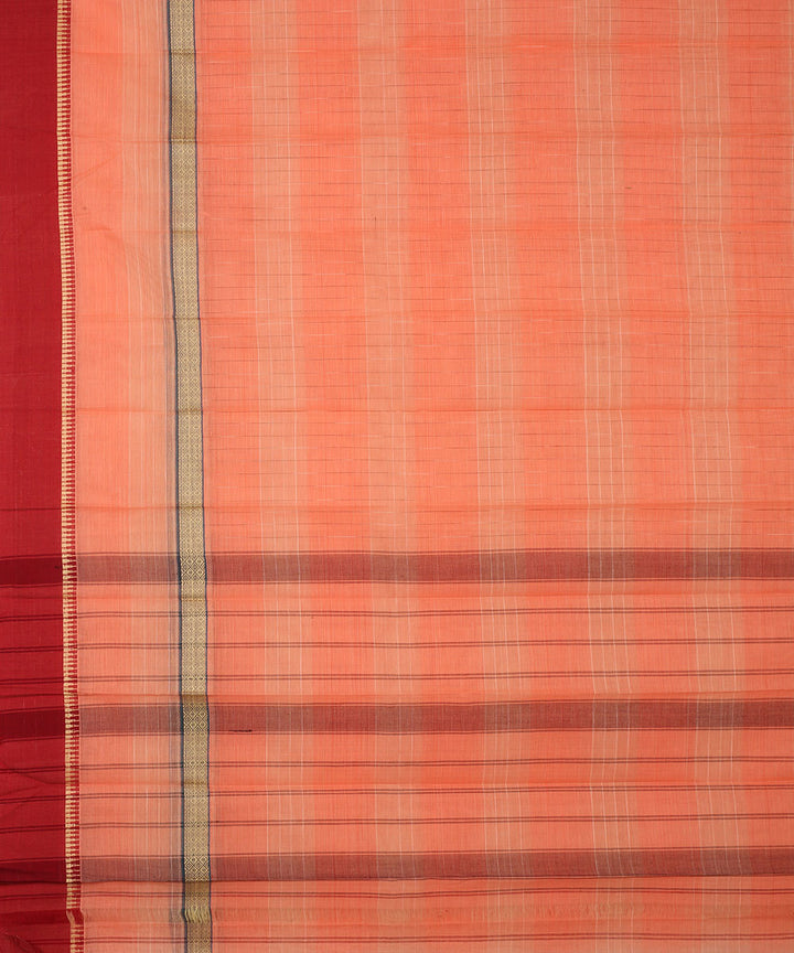 Pink handwoven narayanapet cotton saree