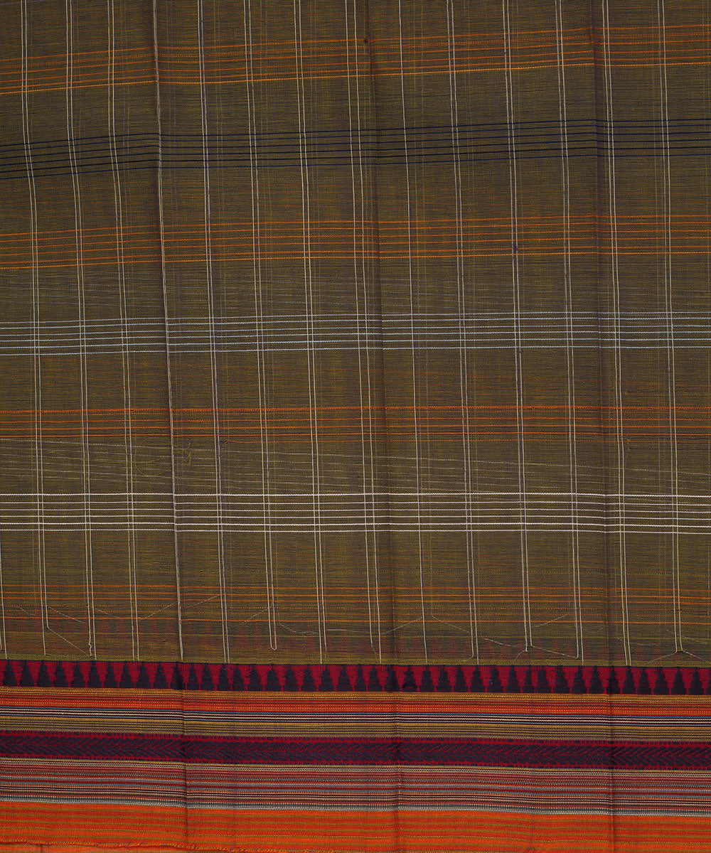 Multicolor handwoven narayanapet cotton saree