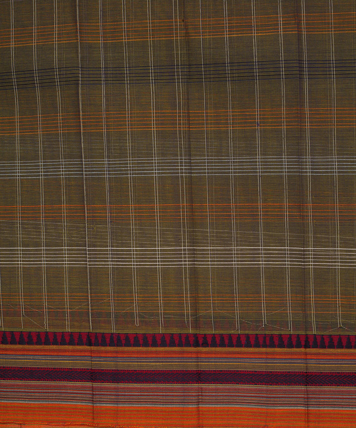 Multicolor handwoven narayanapet cotton saree