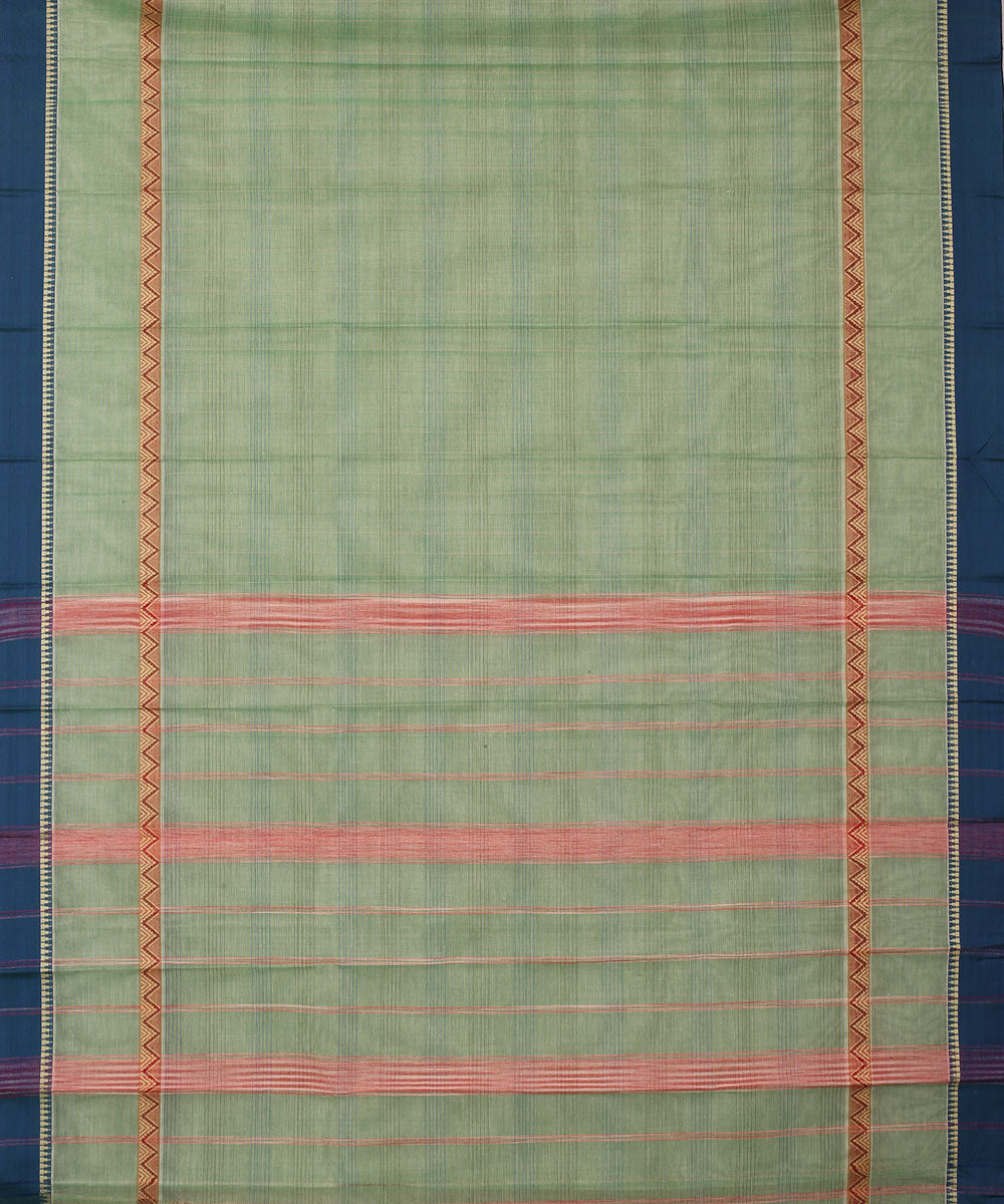 Light green handwoven narayanapet cotton saree