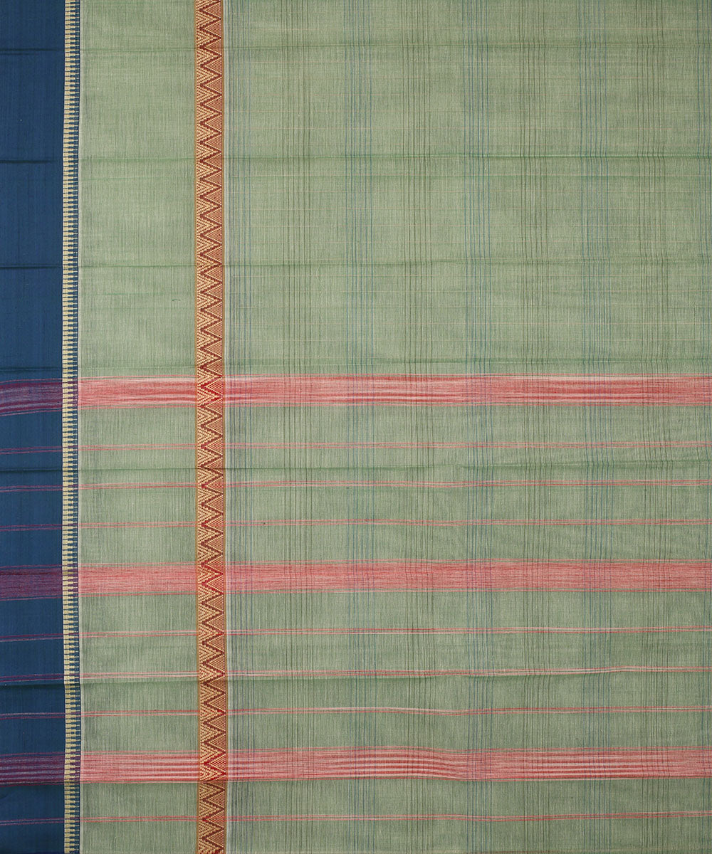 Light green handwoven narayanapet cotton saree