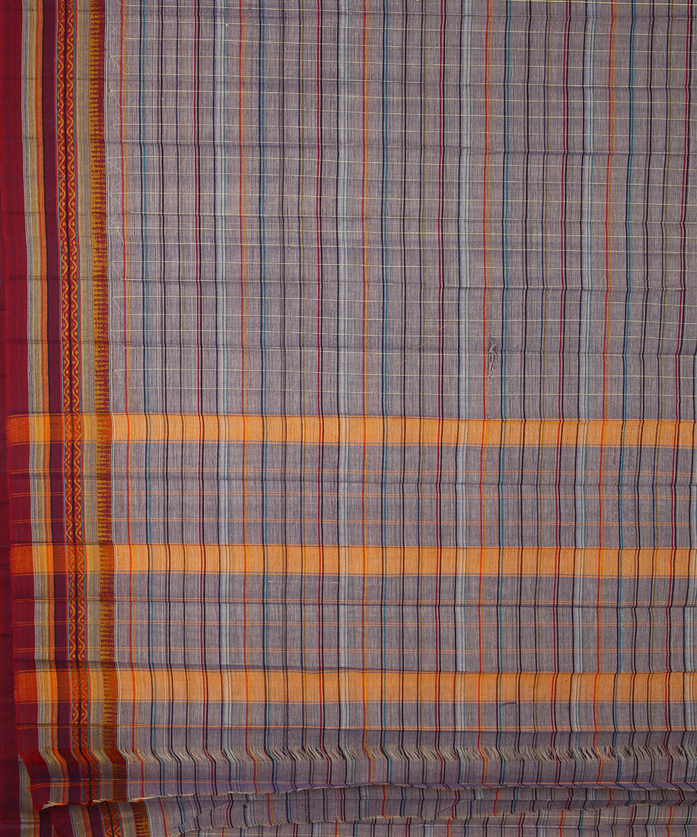 Sky blue handwoven cotton narayanapet saree