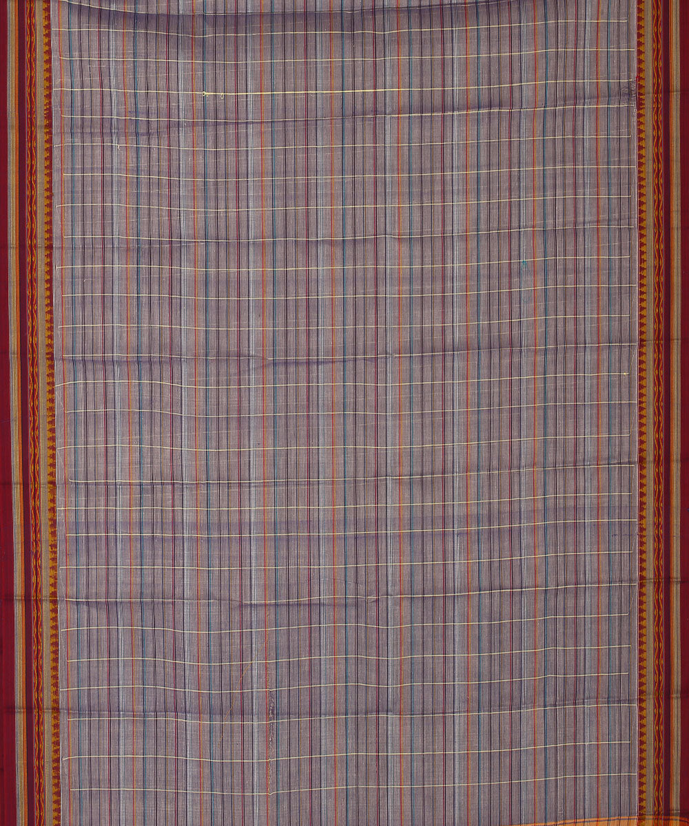 Sky blue handwoven cotton narayanapet saree