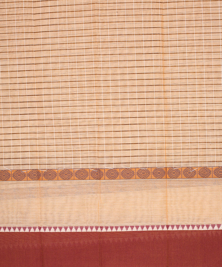 Peach light handwoven narayanapet cotton saree