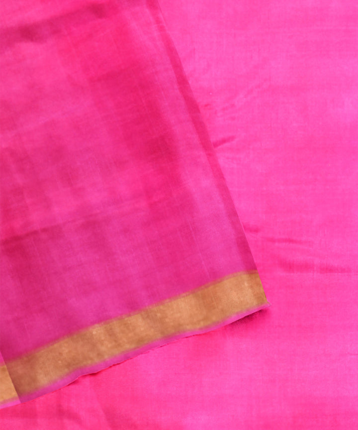 Pink silk handloom patola saree