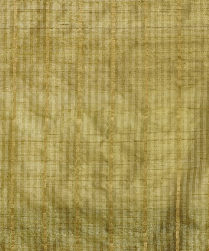 Olive green tussar silk hand woven chhattisgarh kosa saree