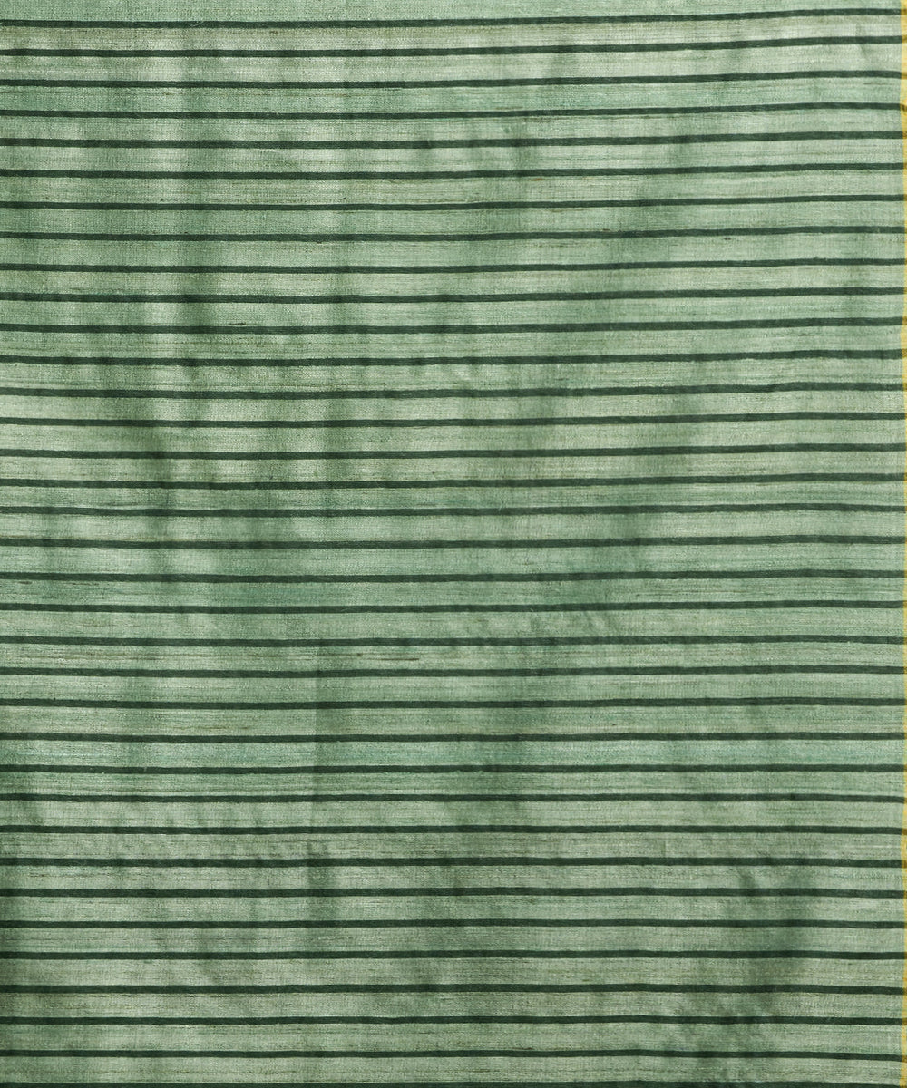 Pastel green tussar silk hand woven chhattisgarh kosa saree