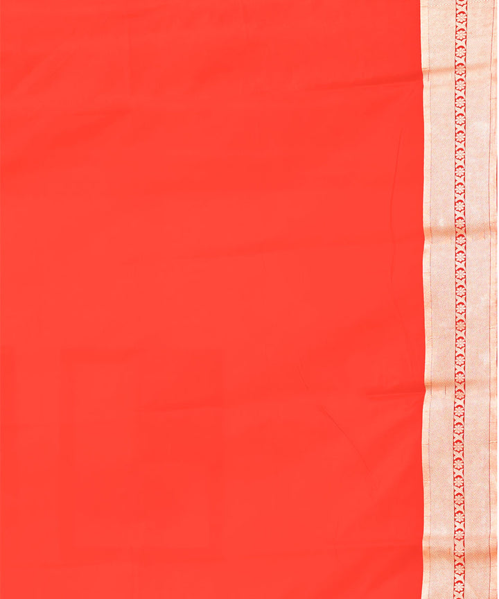 Red handwoven banarasi silk saree