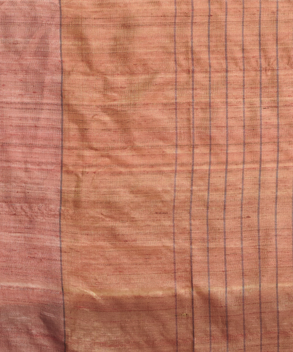 Yellow tussar silk hand loom chhattisgarh kosa saree