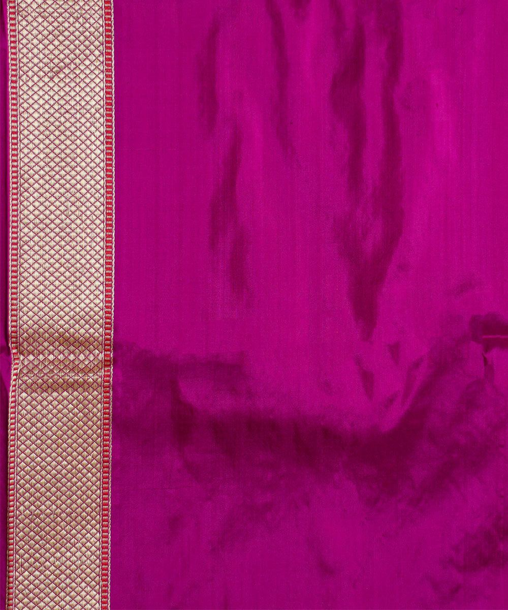 Purple boota banarasi handwoven silk saree