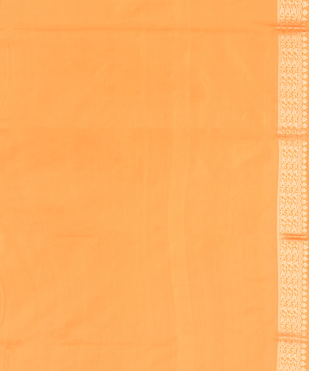 Musterd silk handwoven banarasi saree