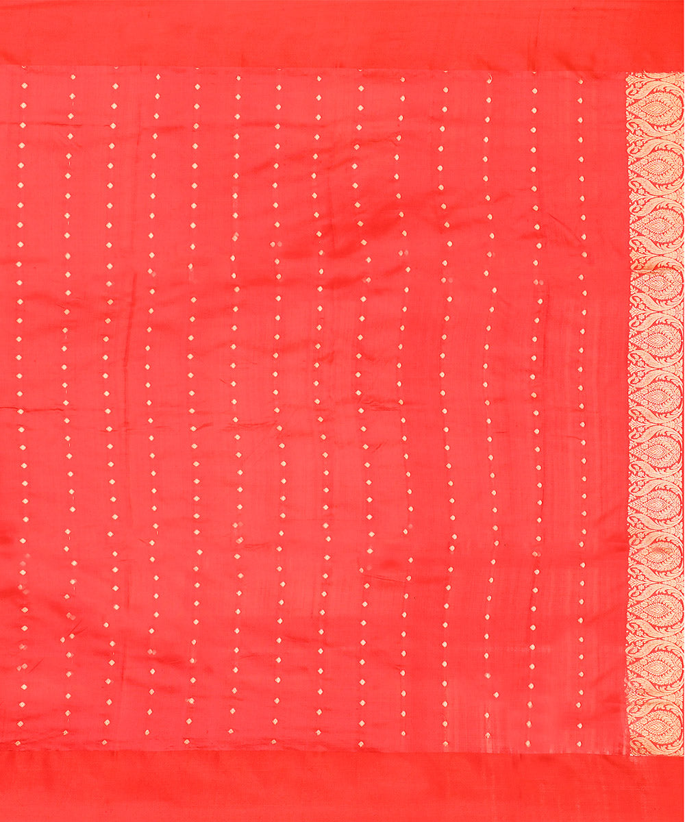 Maroon silk handwoven banarasi saree