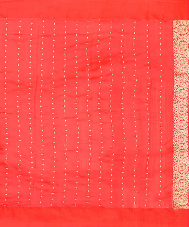 Maroon silk handwoven banarasi saree