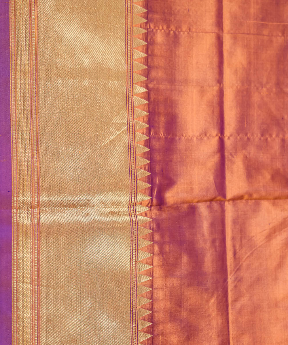 Purple boota handwoven banarasi silk saree