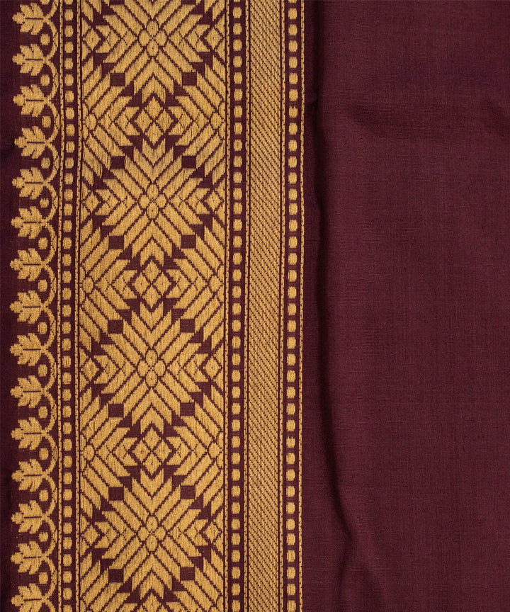 Magenta plain silk handwoven banarasi saree