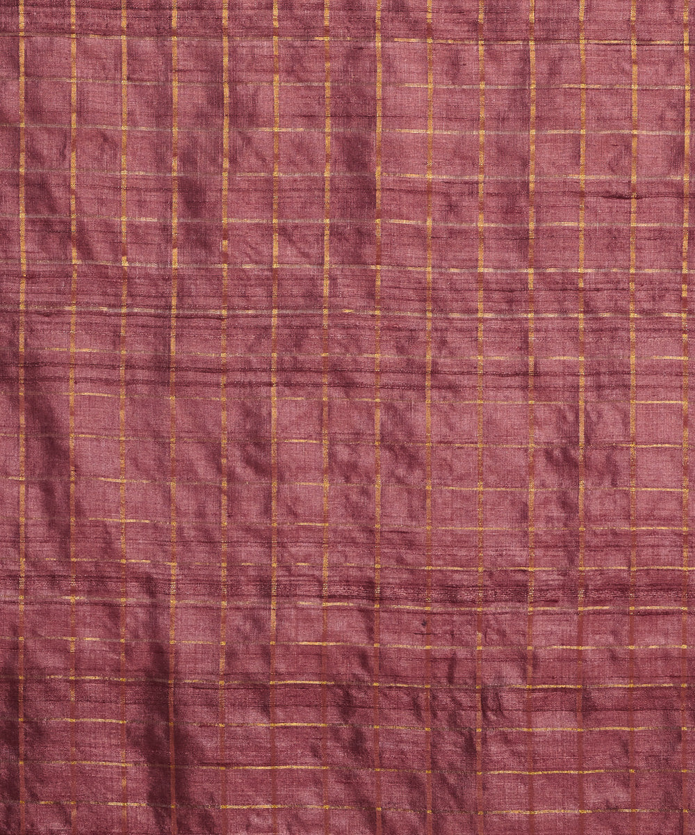 Orange tussar silk handloom chhattisgarh kosa saree