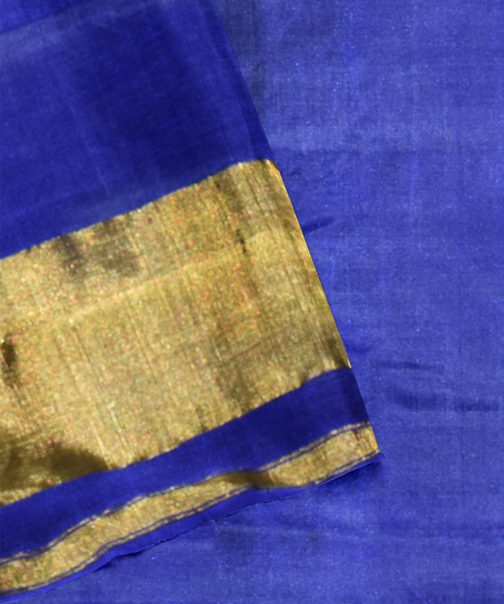Navy blue navy blue silk handloom patola saree