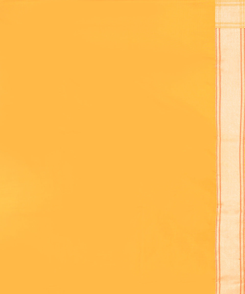 Yellow silk handwoven banarasi saree