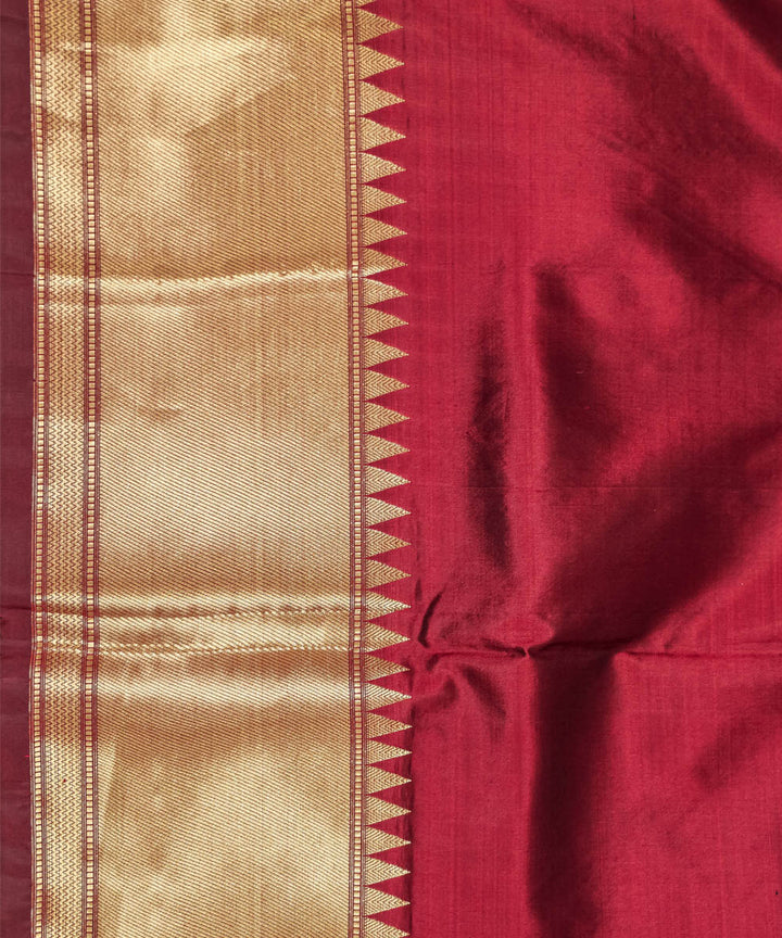 Chocolate boota silk handwoven banarasi saree