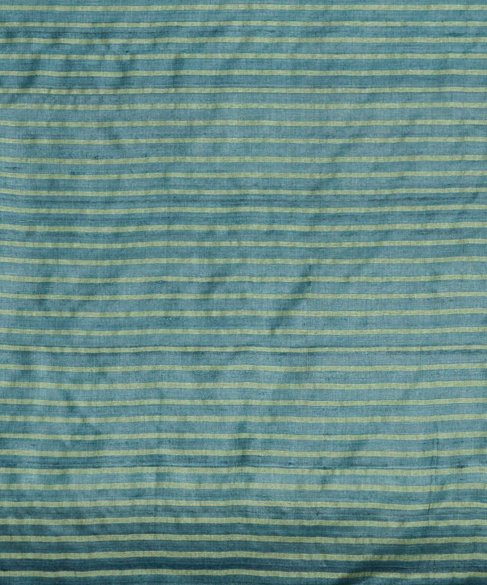 Indigo blue tussar silk hand woven chhattisgarh kosa saree
