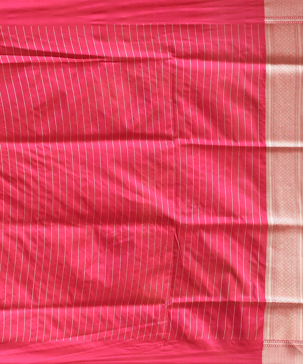 Pink handloom banarasi silk saree