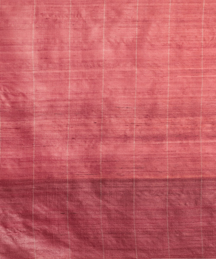 Maroon tussar silk handloom chhattisgarh kosa saree