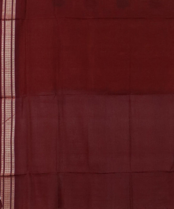 Yellow red cotton handwoven bomkai saree