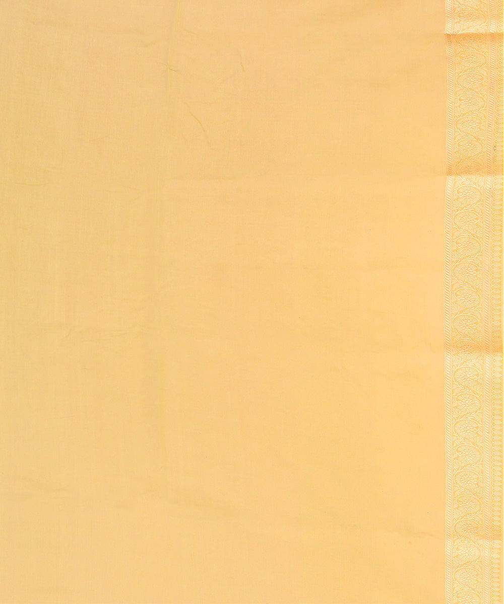 Lime green handwoven banarasi silk saree