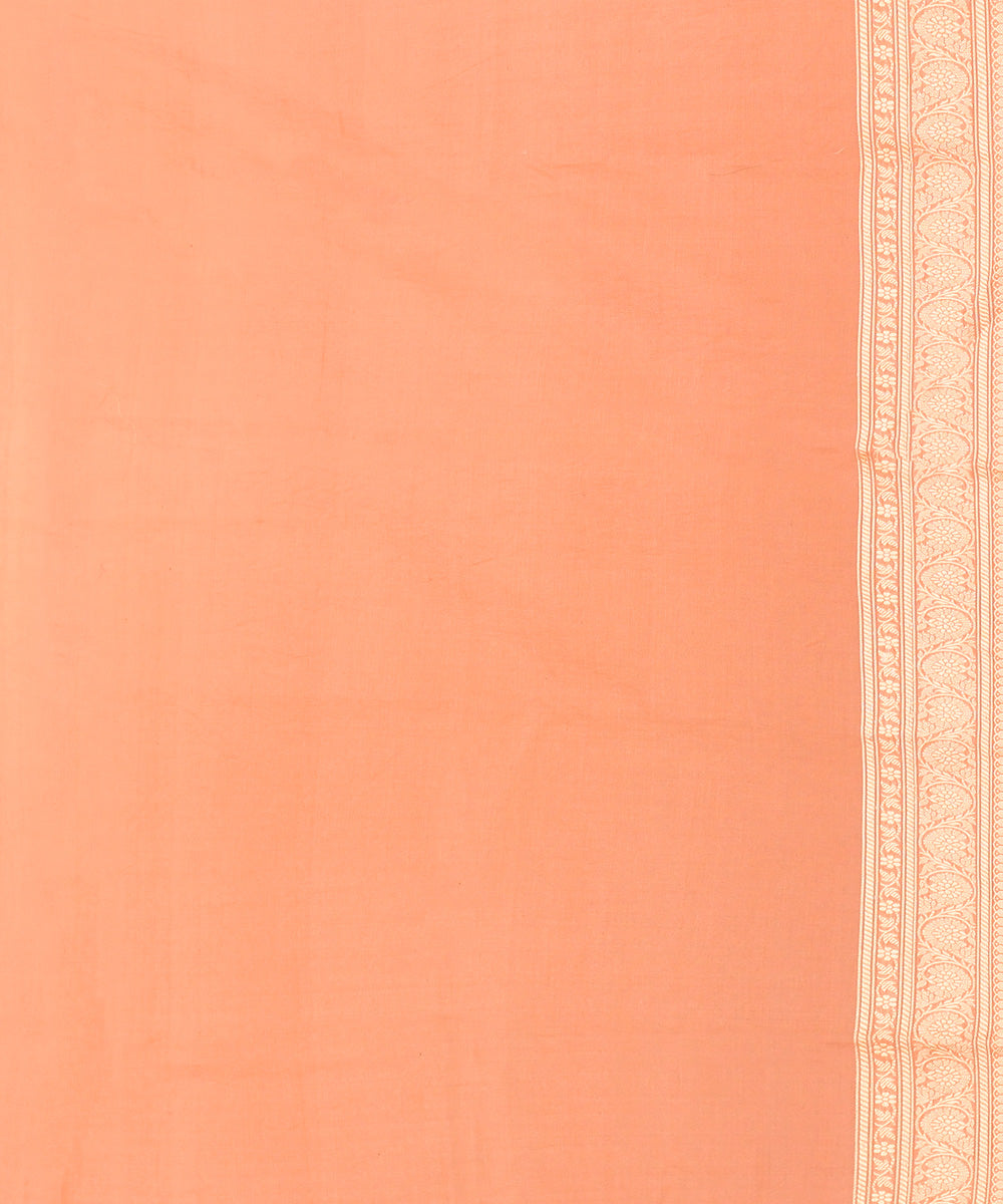 Dusky pink silk handwoven banarasi saree