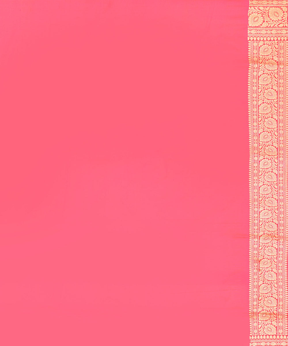 Pink banarasi silk handwoven saree